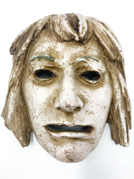 Pair of Sculpted Terracotta Masks by Roberto Rigon, 1980s, Decorative Objects (photo 3 of 8)