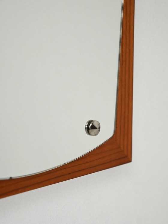 Image 1 of Scandinavische wandspiegel van mahoniehout, jaren 1950