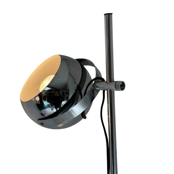 Image 1 of Gepo - Space Age Design / MCM Floor Lamp with Two Shades - Chrome Shades