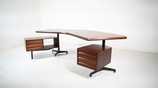 Boemerang T96 bureau door Osvaldo Borsani voor Tecno, Italië, 1960S