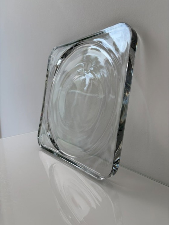 Coupe en Verre Lourd Vintage 28 Cm – Design Géométrique – Objets déco, Glass (photo 3 of 17)