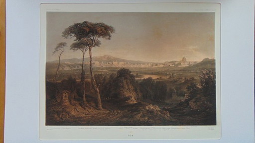 Karl Lindemann-Frommel (1819-1891) Lithograph Rome