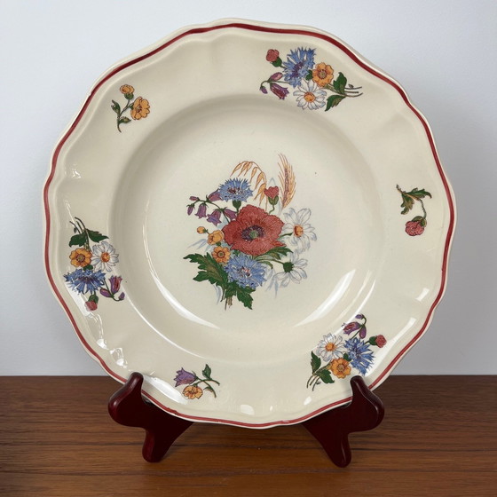 Image 1 of Ensemble de 2 assiettes creuses de Sarreguemines, modèle "Agreste", 1920/50