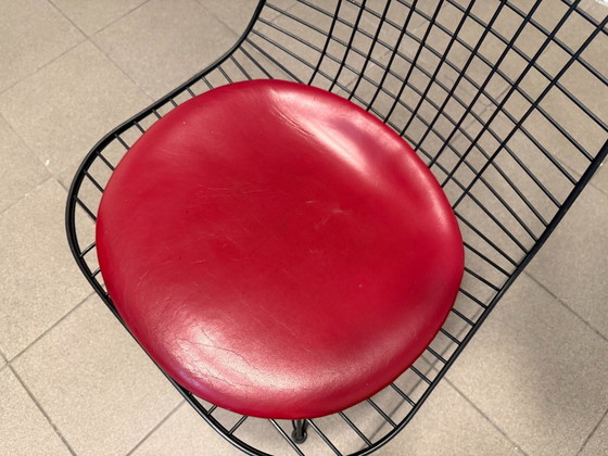 Vitra | Eames | DKR | Metallo nero e pelle rossa | 1 pezzo – Sedie da pranzo, Leather (photo 10 of 11)