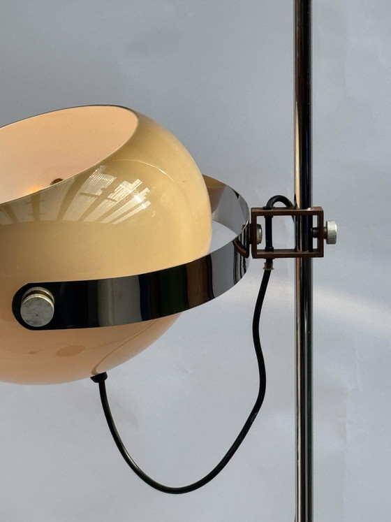 Image 1 of Vintage Dijkstra vloerlamp, jaren 70 | Verstelbare paddenstoelvormige kap | Nederlands design in Space Age-stijl