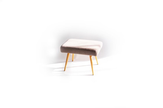 Image 1 of Vintage stool with integrated stepladder - Mid - Century Design