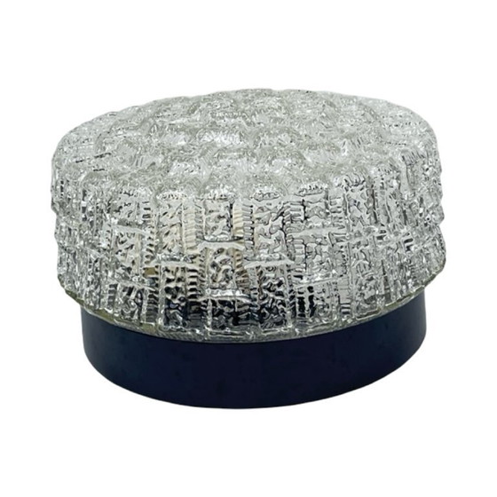 Image 1 of Nouveau plafonnier Hustadt Leuchten, bakélite et verre glacé, Allemagne années 1960/70.