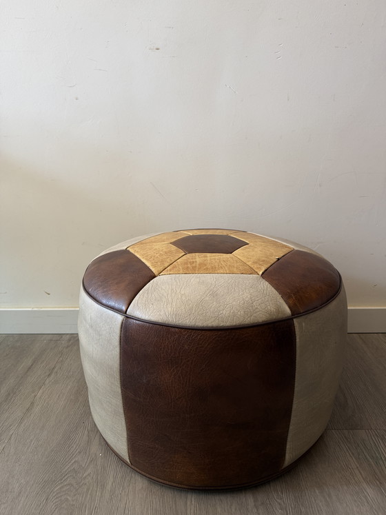 Image 1 of Patchwork-Pouf aus den 1970er Jahren