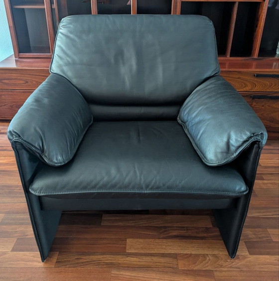 Fauteuil Leolux Bora Beta / design Axel Enthoven, Cuir, Noir (photo 2 sur 7)