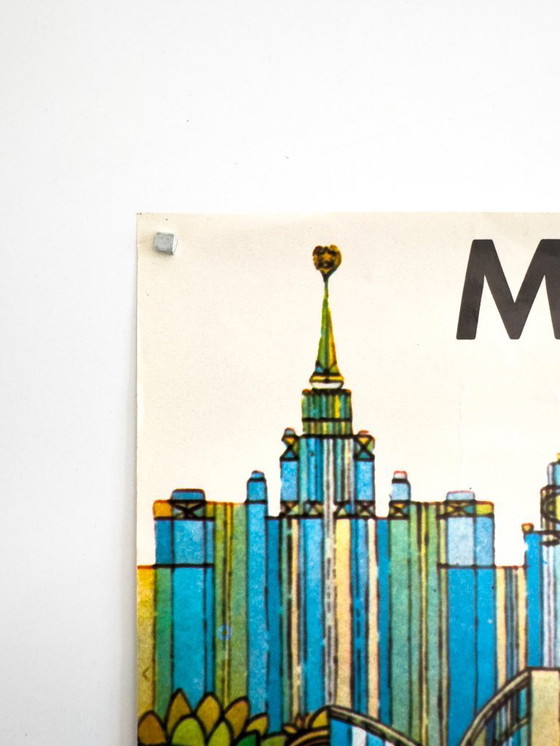 Image 1 of 🏅 Moscow 1980 – Original Olympics Poster by V. Davidov (Spanish Sponsor Edition) – 1980 | 61 x 41cm