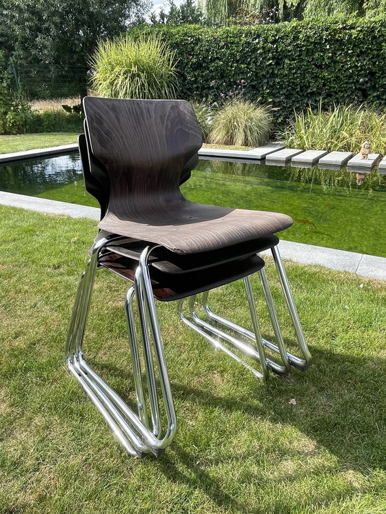 Image 1 of Sedia impilabile Pagholz flötotto vintage 6 pezzi