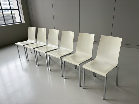 Image 1 of 6 x Pedrali Kuadra 1101 Stühle Weiß Chrom