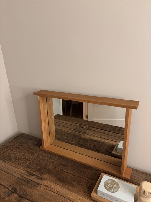 In vendita: specchio Hübsch Forma 40x60 cm, impiallacciato in rovere, nuovo!