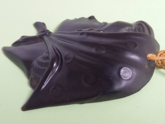 Dameshoofd Zwart Retro Wanddecoratie – Decoratieve objecten, Ceramic (photo 4 of 8)