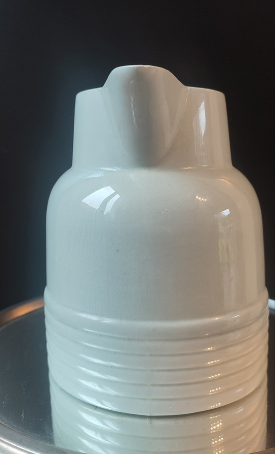 Image 1 of Pichet Art Déco Longwy , Vert Céladon . Années 30-40