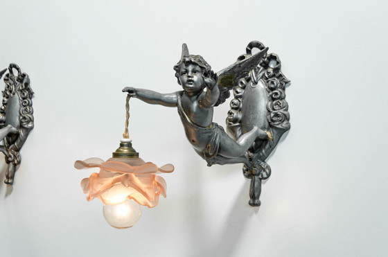 Image 1 of Paar Wandlampen Frankrijk