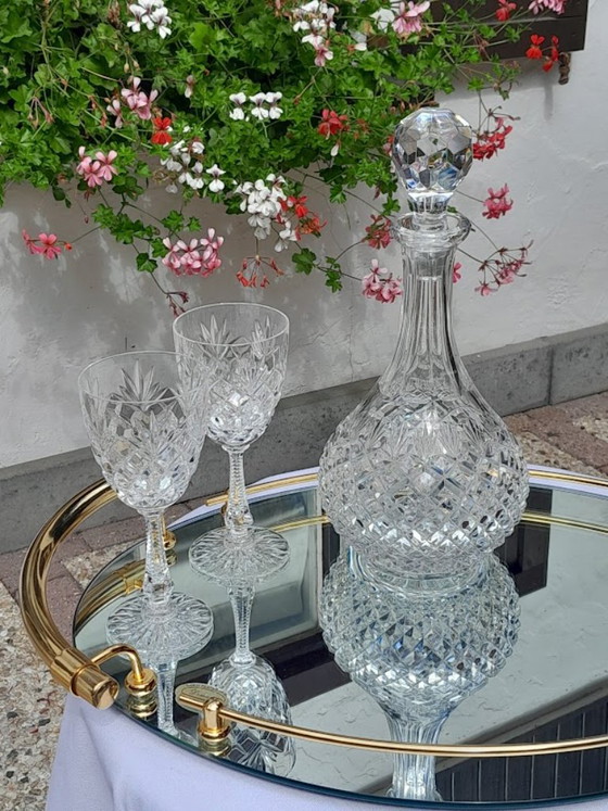 Bohemian Crystal Drink Set – Glass & Decanter (photo 3 of 7)
