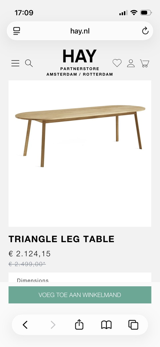 Image 1 of Hay triangle leg table (200x85cm)