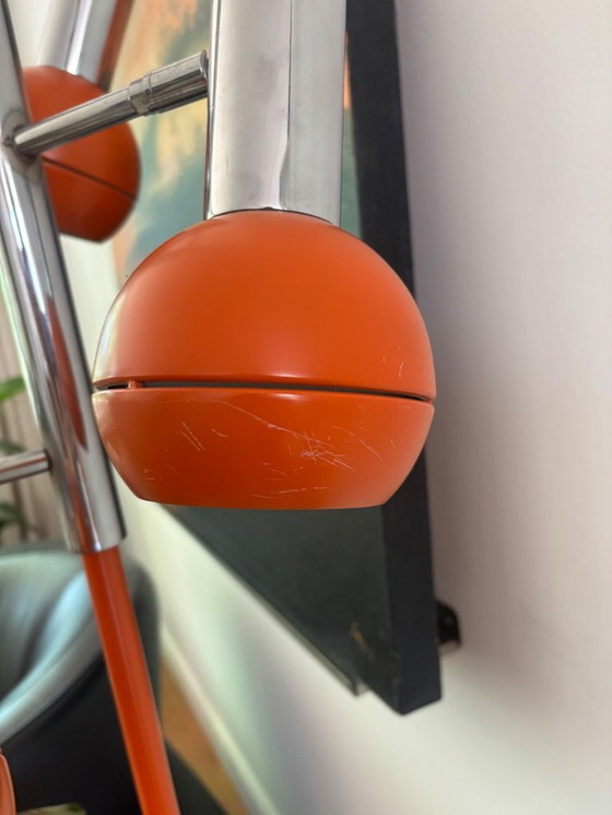 Image 1 of Mid century - Orange Wilko Triple Eyeball Space Age Stehleuchte
