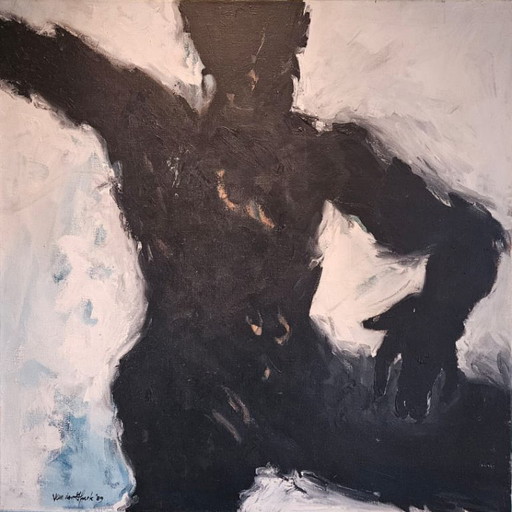 Figuratives Ölgemälde auf Leinwand - 100x100