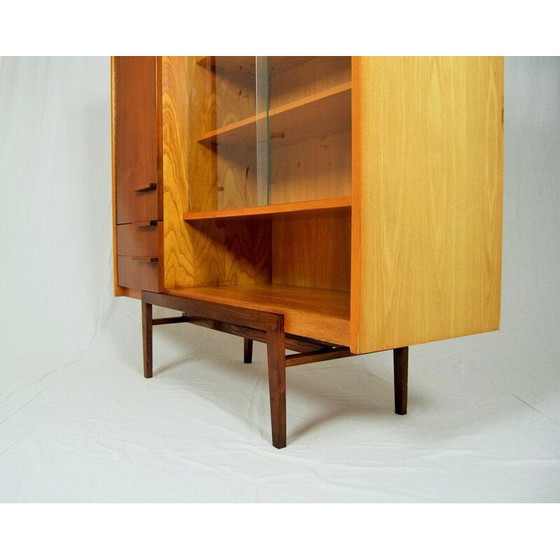 Image 1 of Vintage mahogany and glass bookcase for UP Závody, 1960