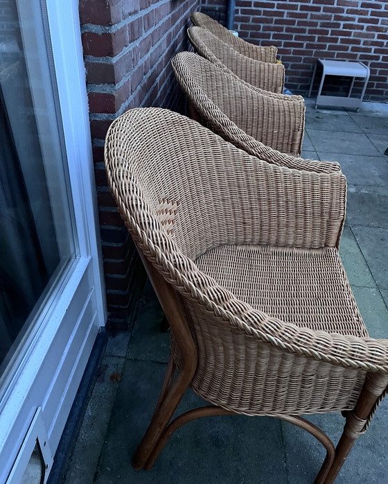 Image 1 of Scandinavisch style fauteuils tulpen stoel rotan 