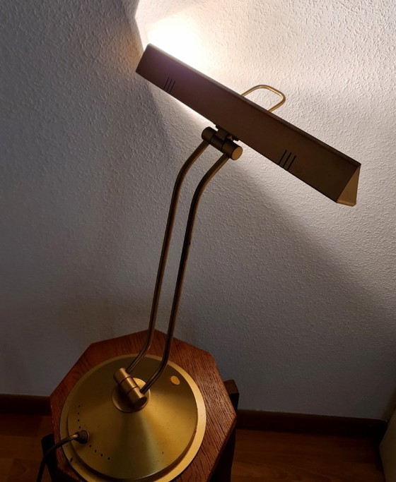 Image 1 of Lampe de banquier lampe de bureau lampe de piano Hollywood Regency Heinz Neuhaus