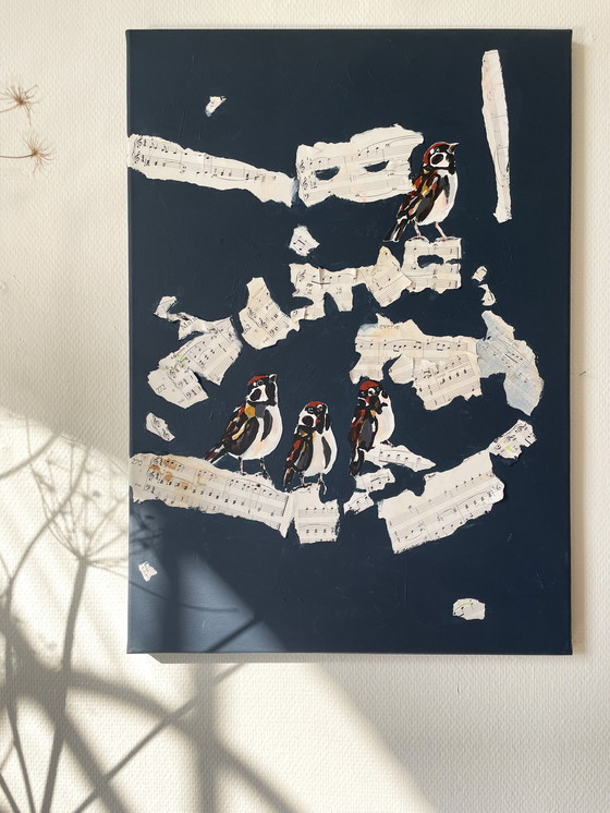 Image 1 of Cuadro de gorriones 