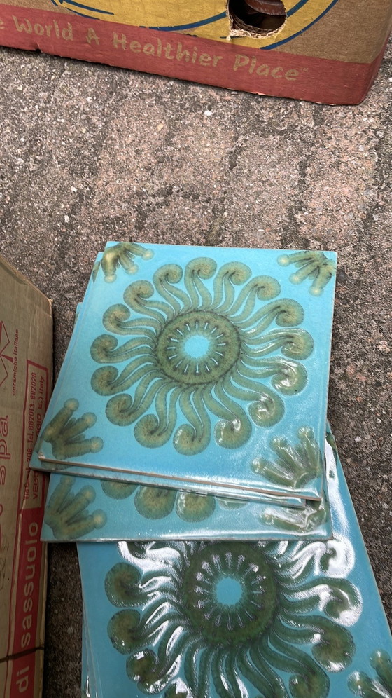 Jaren 70 Retro Tegels – Wanddecoratie, Ceramic (photo 3 of 6)