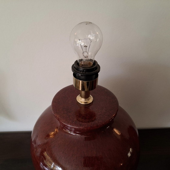 Image 1 of Lámpara de mesa de cerámica estilo jarrón de jengibre asiático