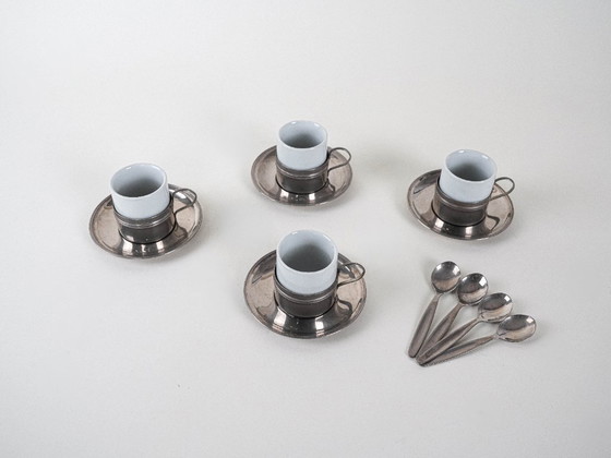 Image 1 of Set di tazzine da caffè espresso, design italiano, anni '80, made in Italy