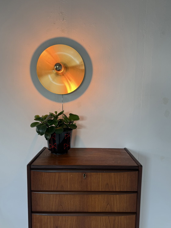 Image 1 of Applique murale vintage « disque » style Space Age, Honsel '70