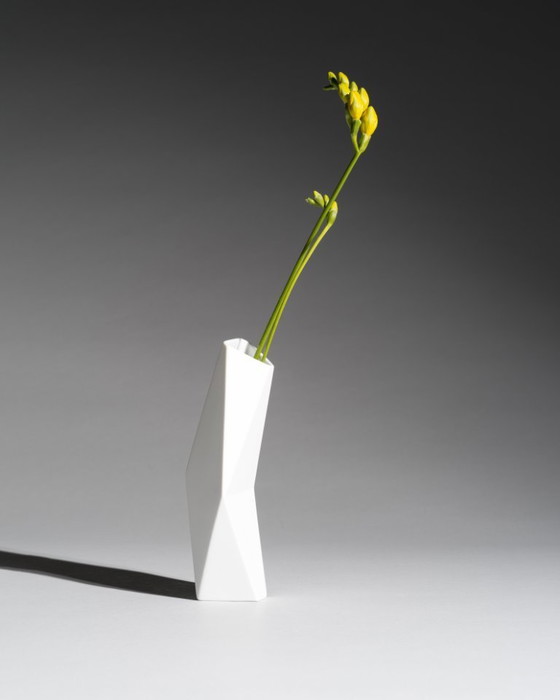 Image 1 of Rosenthal Bisque Porcelain Vase by Achim Haigis Sculptural & Geometrical