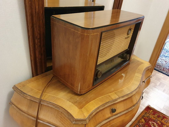 Vintage Grundig Radio 2005W (1952) – Decoratief Designobject – Decoratieve objecten, Glass, Textile (photo 3 of 7)
