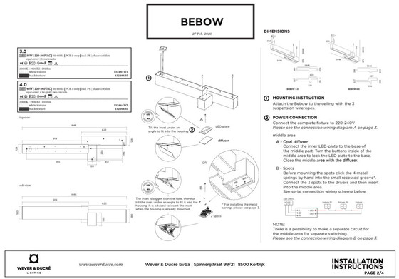 Wever & Ducre LED Plafoniera a superficie Bebow 4 Bianca – Wever & Ducré, Plafoniere, Aluminium (photo 4 of 6)