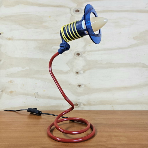 Lampe de table vintage Esto Austria style Memphis (design années 80) Lampe de bureau style Memphis (colorée)