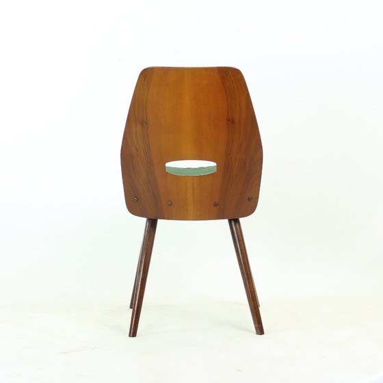Pair Of Lollipop Chairs By František Jirák For Tatra Nábytok, Czechoslovakia, 1960s – Dining chairs, Textile (photo 7 of 16)