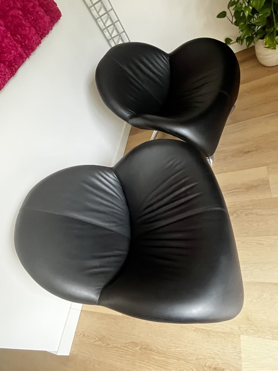 2 poltrone Leolux Papageno in pelle nera – Leather, Aluminium (photo 7 of 7)