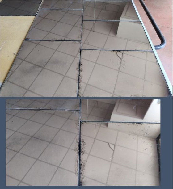 Image 1 of Set: 32 Handverzilverde en Antiek Spiegeltegels Set