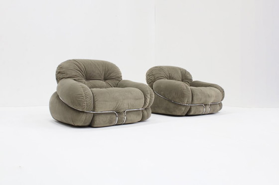 Image 1 of Poltrone vintage Okay di Adriano Piazzesi, anni '70, Italia