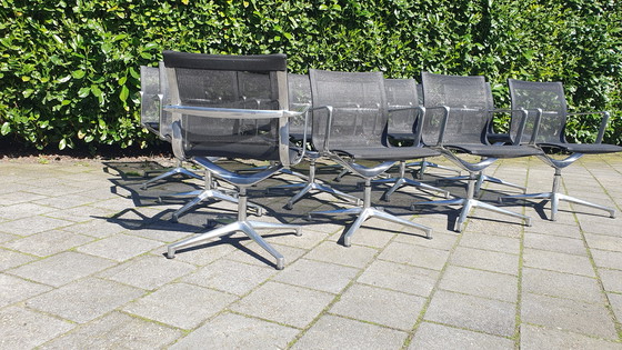 Image 1 of 6x UNA designer office chair ICF mesh black netweave