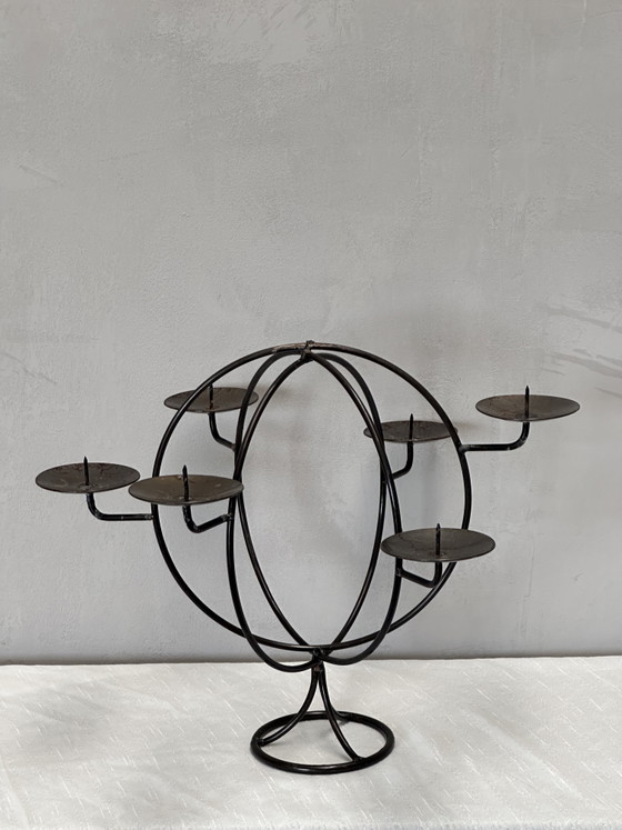 Image 1 of chandelier en métal vintage