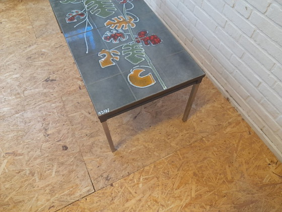 Image 1 of Vintage coffee table with tile panel