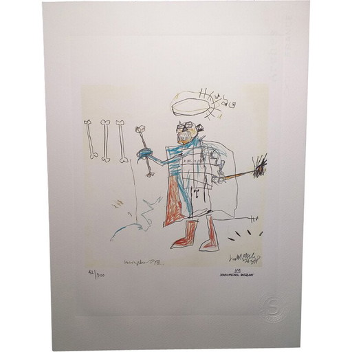Vintage-Lithografie "Rippchen Rippchen" von Basquiat, 2010
