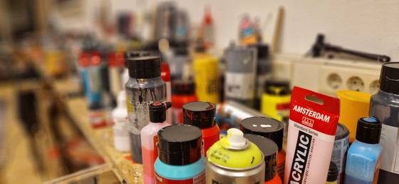 Image 1 of Peinture tendue Hamelink : joie connectée