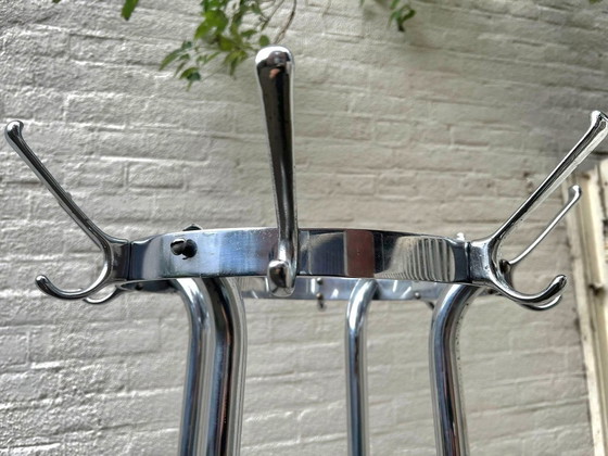 Image 1 of Vintage standing coat rack chrome, 1970s