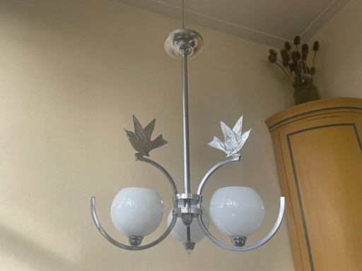 Lámpara colgante Lámpara de techo Art Déco 1930 Gorriones Francés