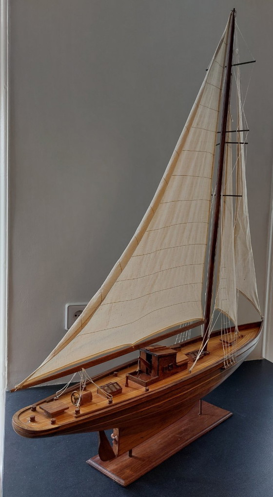 Image 1 of Vintage handgemaakt houten modelschip – Shackleton's Endurance (96 cm)