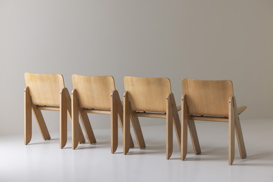 Image 1 of Rare Set Of Four Peota Dining Chairs By Gigi Sabadin For Stilwood, 1970S.