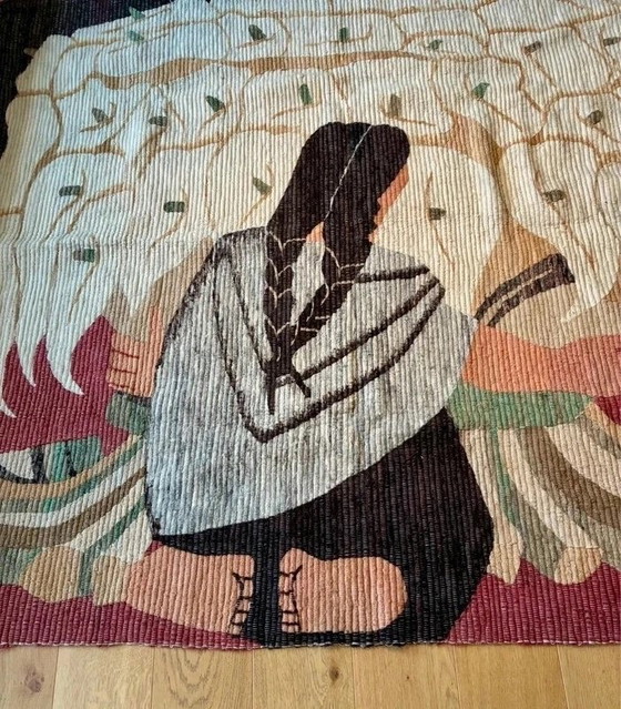 Vintage Wool Wall Tapestry by Piotr Grabowski, Rugs & carpets, Multi Color (photo 3 of 6)